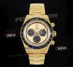 Swiss Replica Rolex Daytona Rare Early Tropical "Lemon" Paul Newman Yellow Gold 4130 Watch 